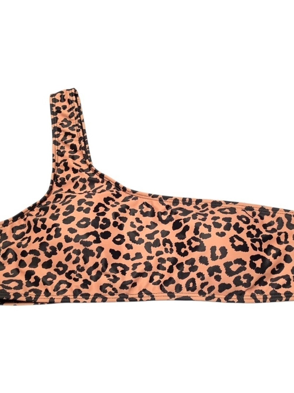 Animal Print One Shoulder Bikini Top Large